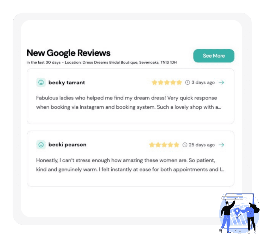New google reviews page.